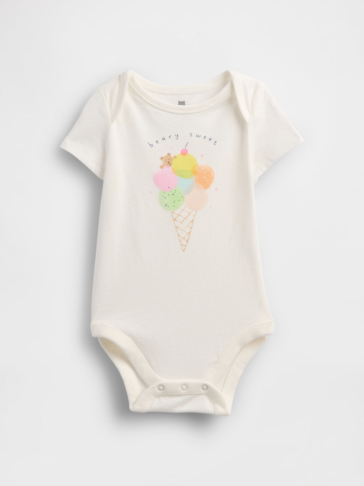 Kırık Beyaz First Favorites Organik Pamuk Bodysuit