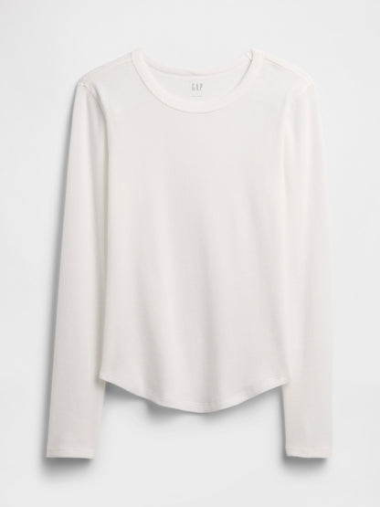 Beyaz Waffle-knit Crewneck T-shirt
