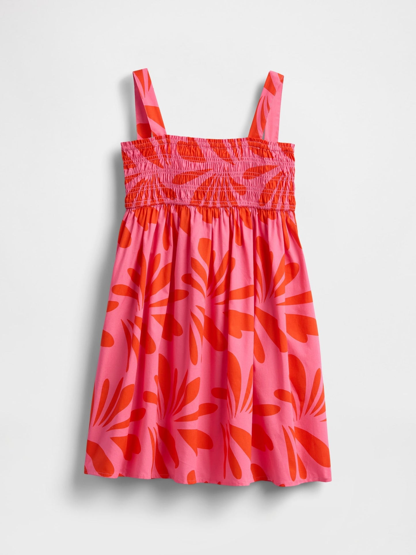 Pembe Smocked Poplin Elbise