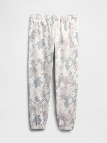 Gri Relaxed Kamuflaj Gap Logo Jogger Eşofman Altı