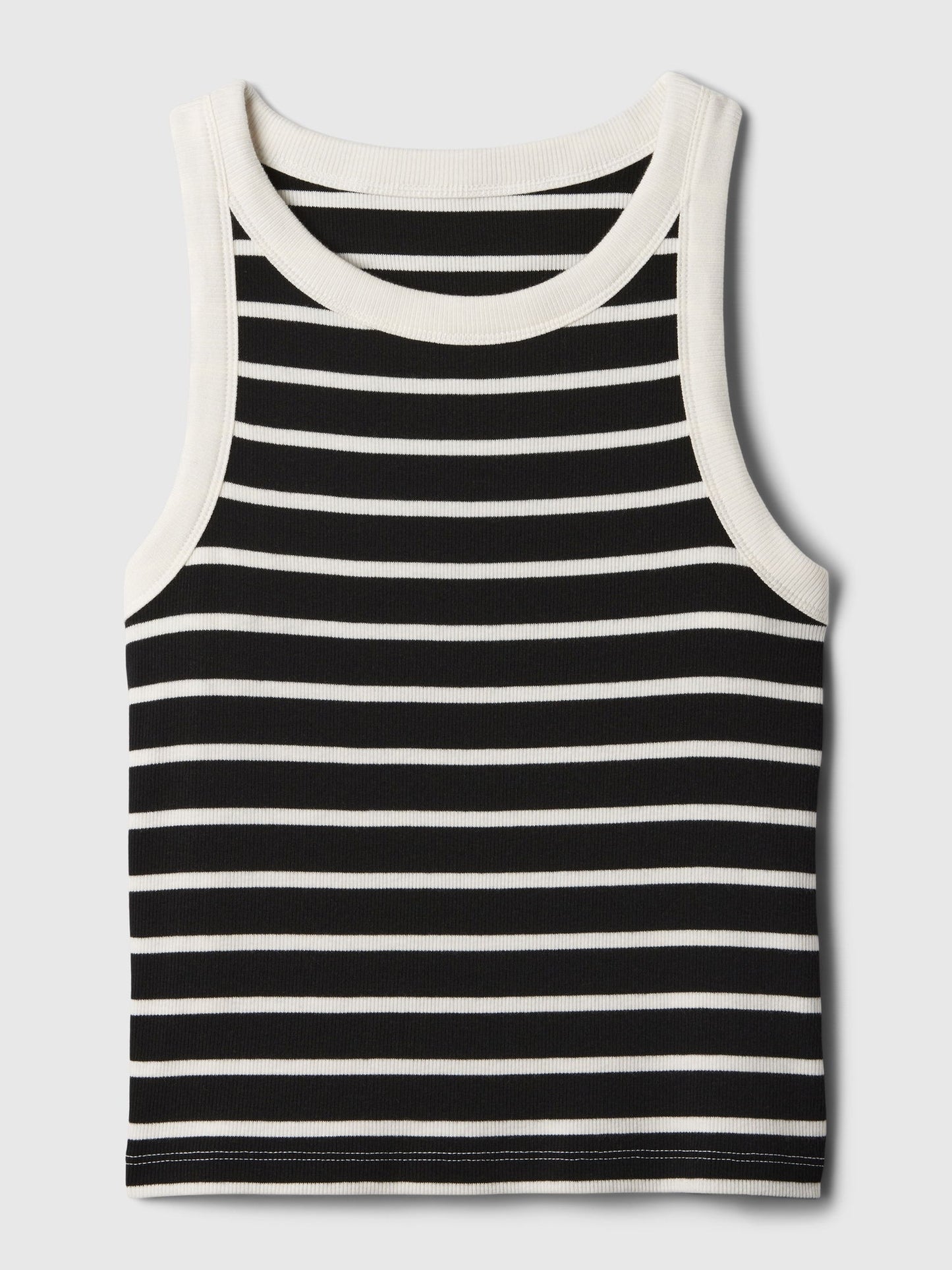 Siyah Modern Fitilli Crop Halter Yaka Atlet