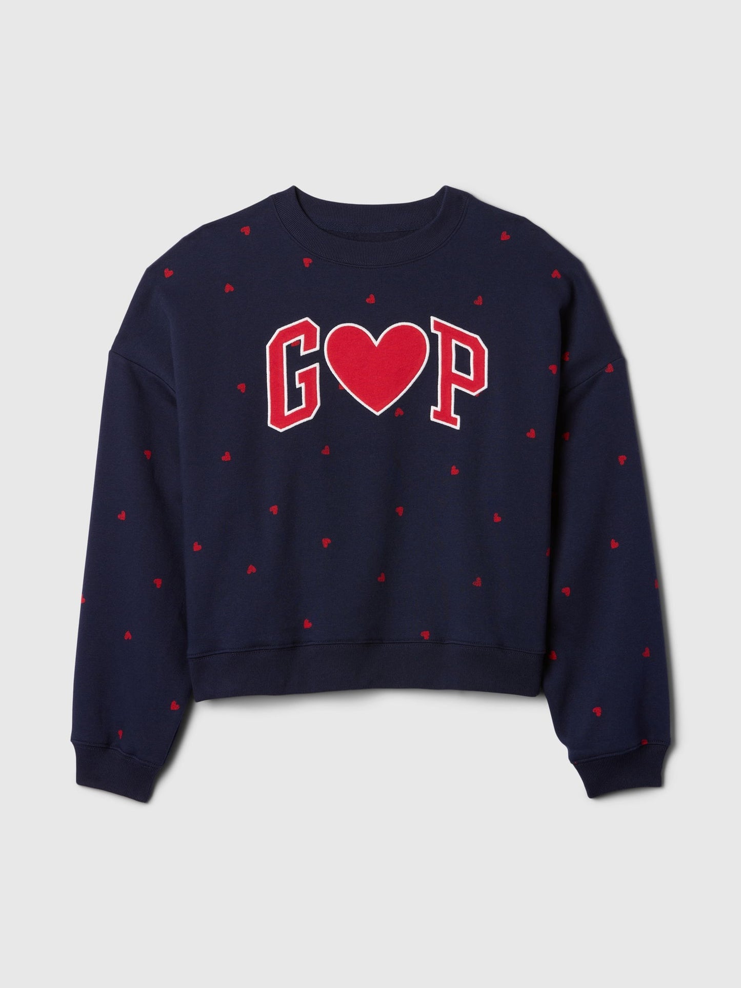 Lacivert Gap Logo Oversize Fleece Sweatshirt