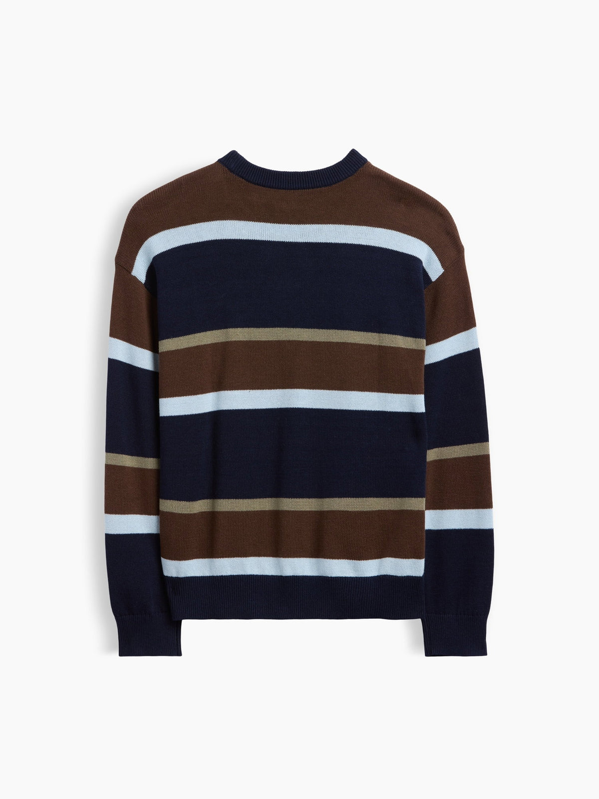 Lacivert Relaxed Textured Bisiklet Yaka Kazak