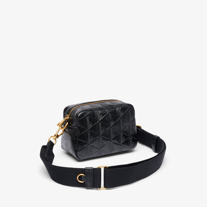 Lacoste Maheki Kadın Monogram Deri  Siyah Postacı Çantası