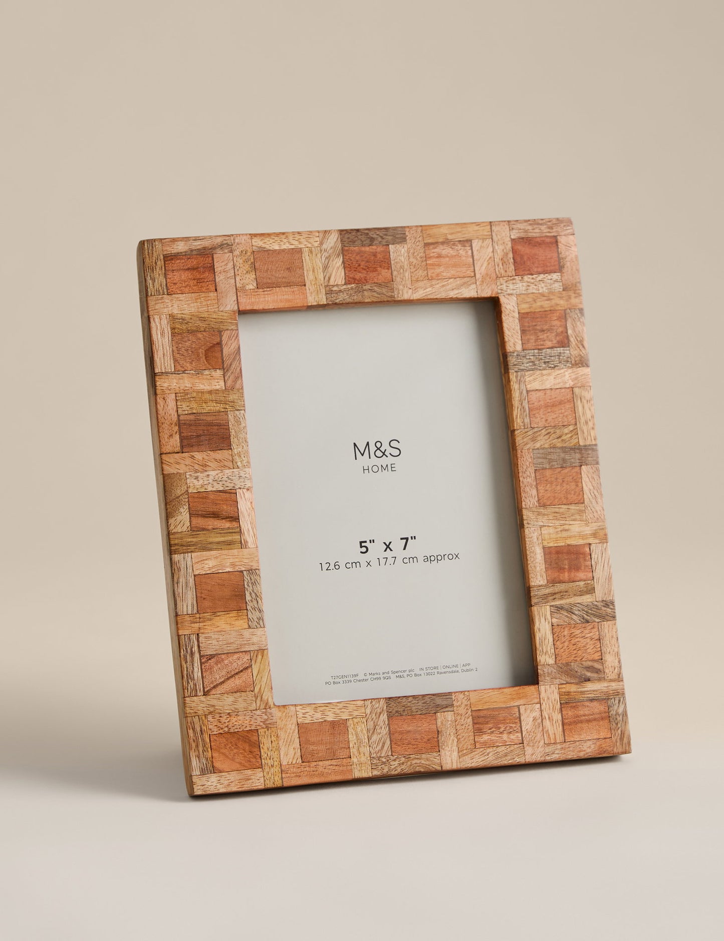 Marquetry 5×7 Inç Ahşap Fotoğraf Çerçevesi