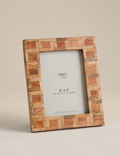 Marquetry 5×7 Inç Ahşap Fotoğraf Çerçevesi