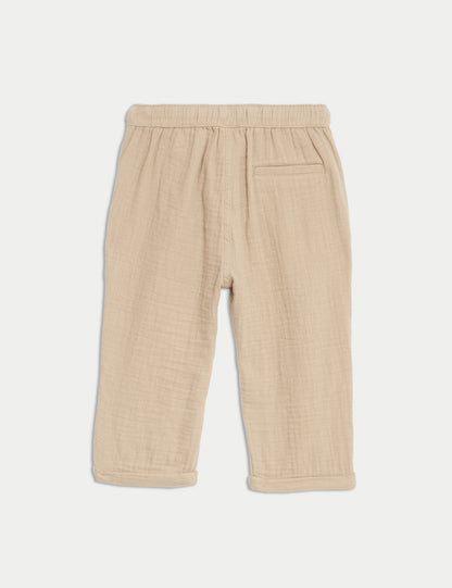 Saf Pamuklu Regular Fit Pantolon (0-3 Yaş)