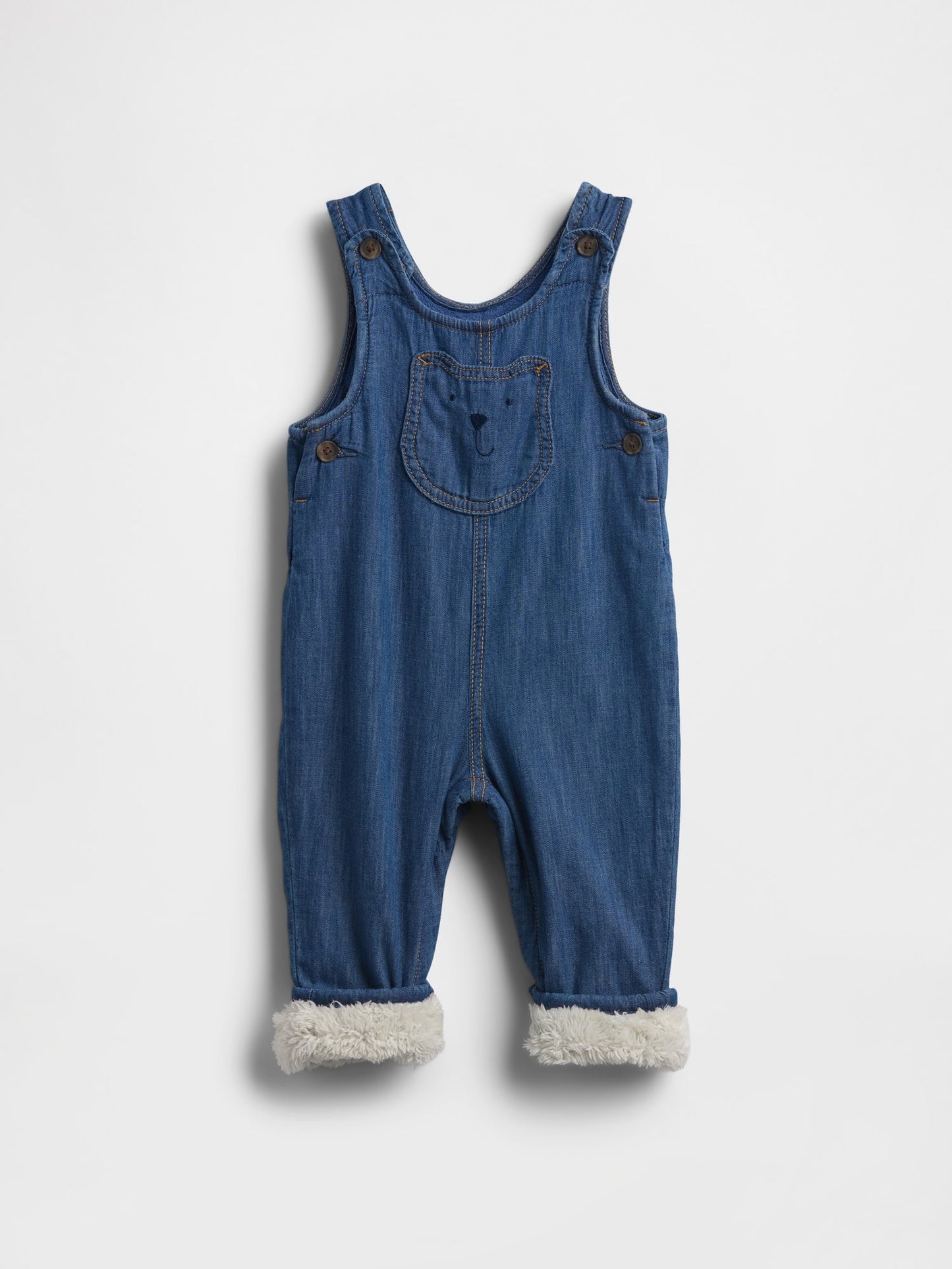 Mavi Cozy-lined Denim Ayı Cepli Tulum