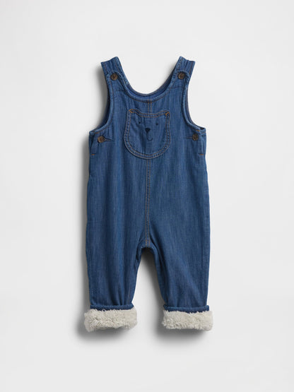 Mavi Cozy-lined Denim Ayı Cepli Tulum