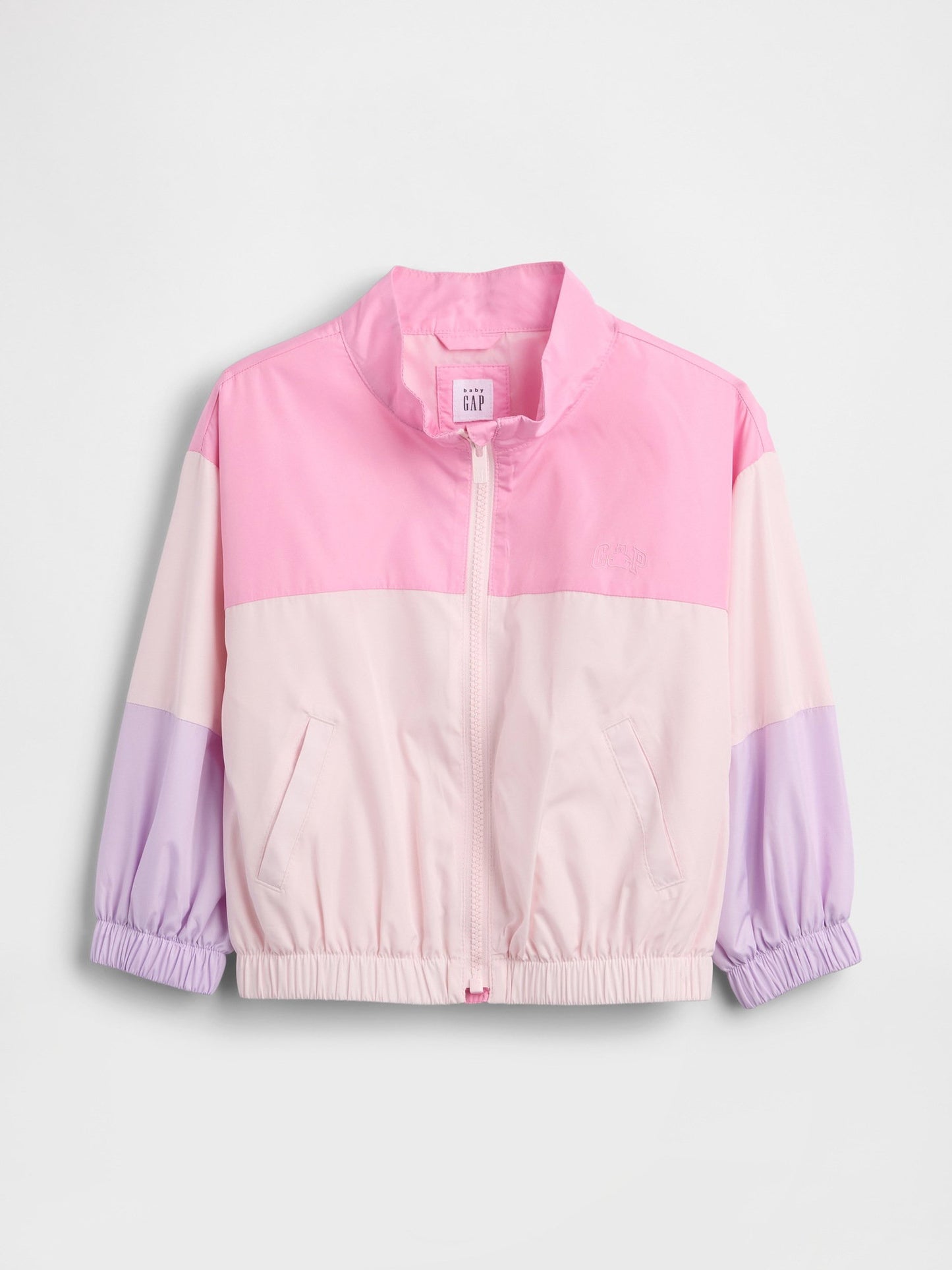 Pembe Colorblock Logo Rüzgarlık