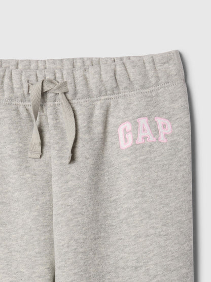 Gri Gap Logo Kalp Desenli Pull-on Jogger Fleece Eşofman Altı