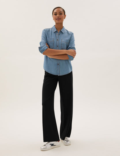 Wide Leg Örme Pantolon