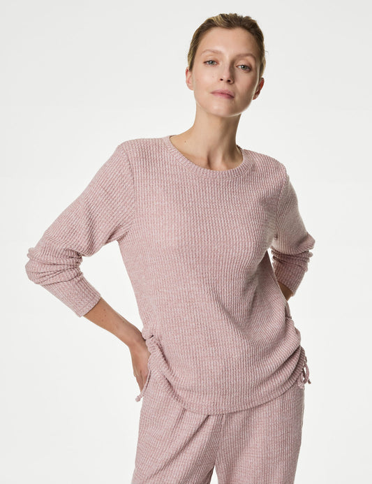 Regular Fit Waffle Pijama Üstü