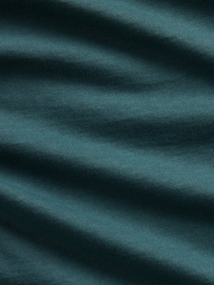 Koyu Yeşil Organik Pamuk Vintagesoft V-yaka T-shirt
