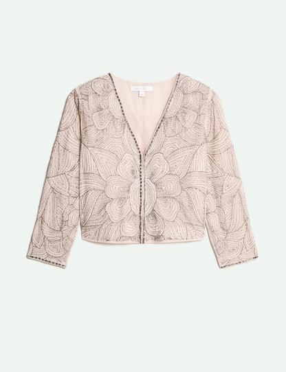 Relaxed Fit Işlemeli Ceket
