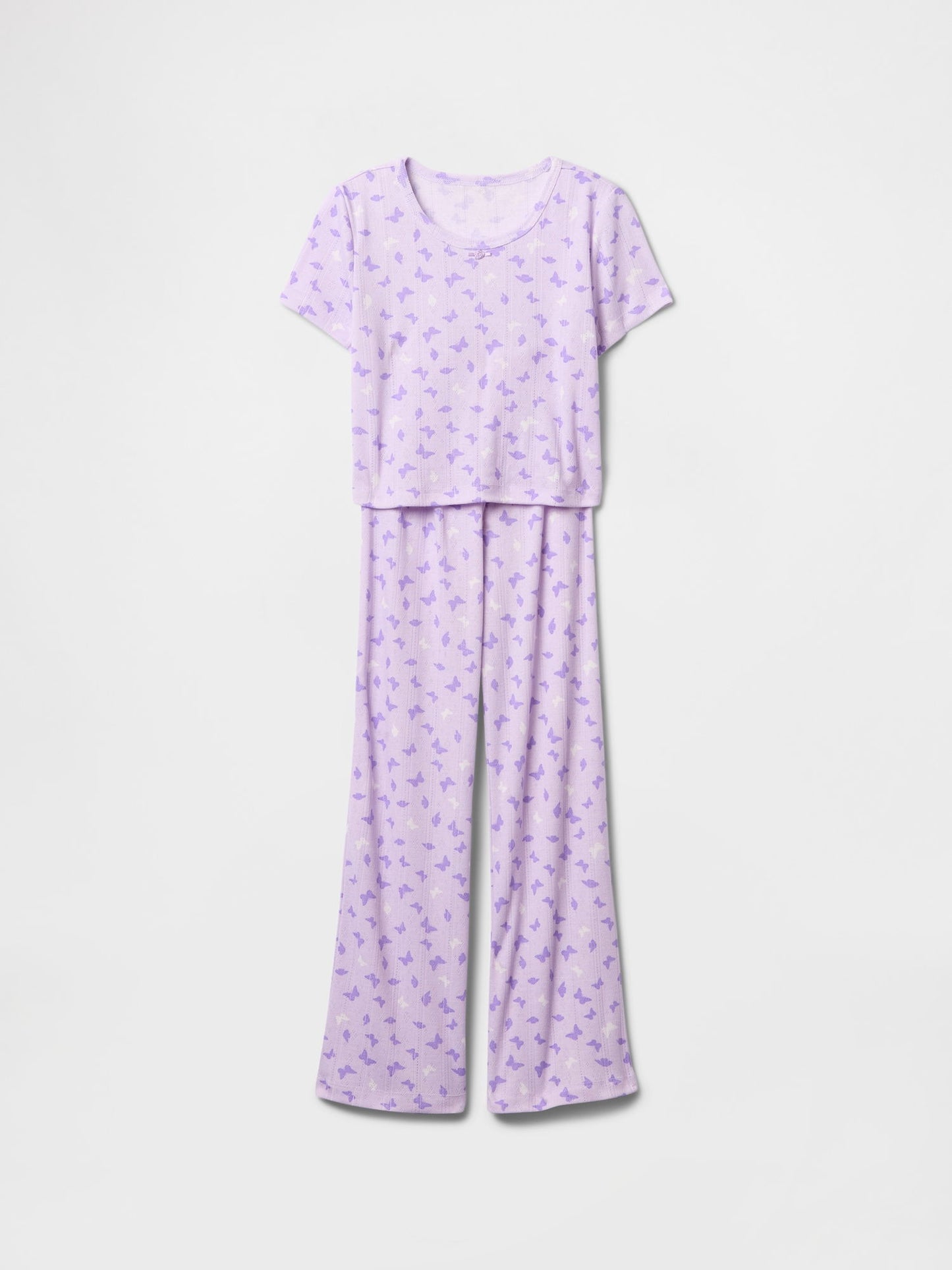 Lila Kids Geri Dönüştürülmüş Pointelle Pijama Takımı
