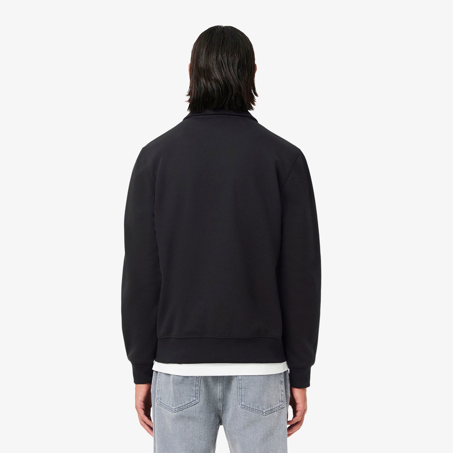 Lacoste Erkek Classic Fit Yarım Fermuarlı Siyah Sweatshirt