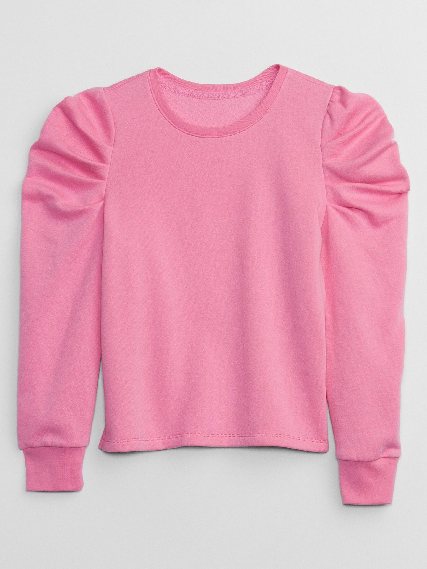 Pembe Balon Kol Fleece Sweatshirt