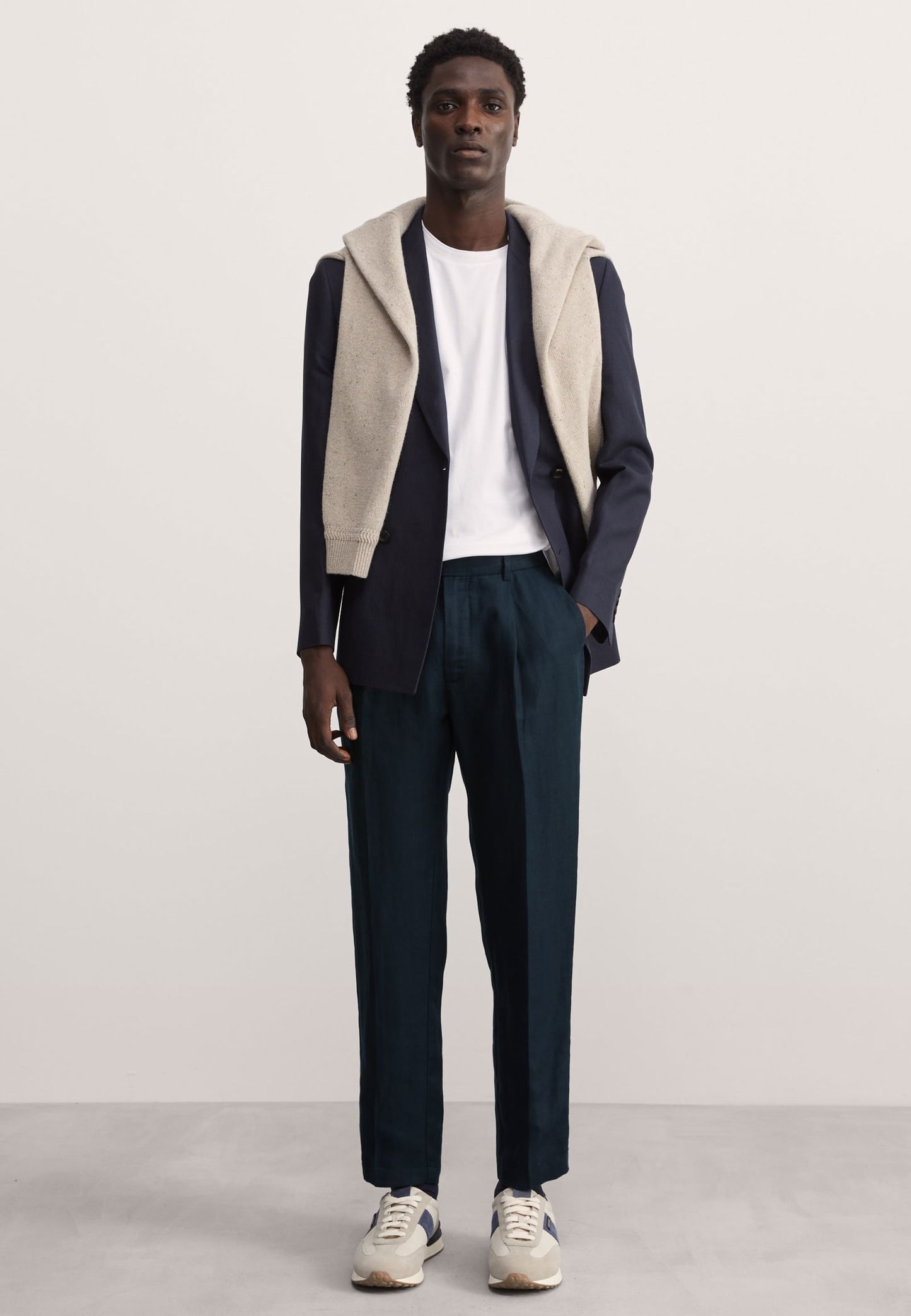 Tapered Fit Keten Pantolon