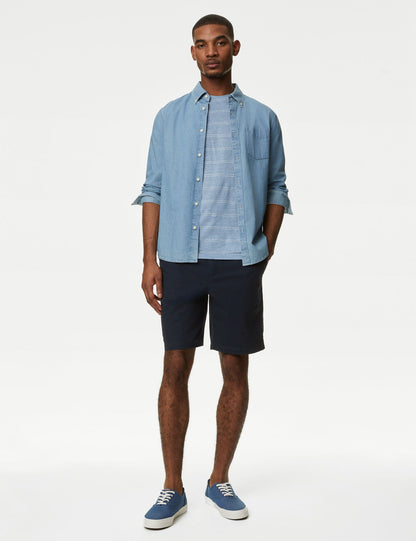 Regular Fit 3/4 Leg Şort
