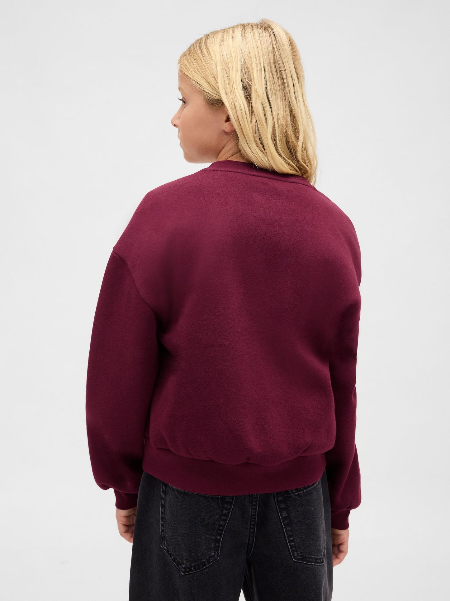 Bordo Süslü Dolman Sweatshirt