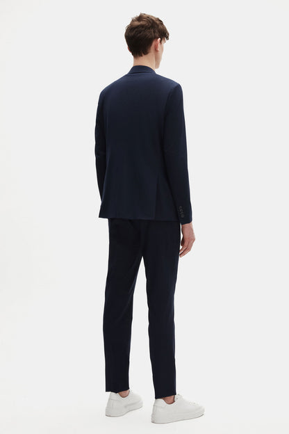 Tween Slim Fit Lacivert Düz Yünlü Bi Stretch Takim Elbise