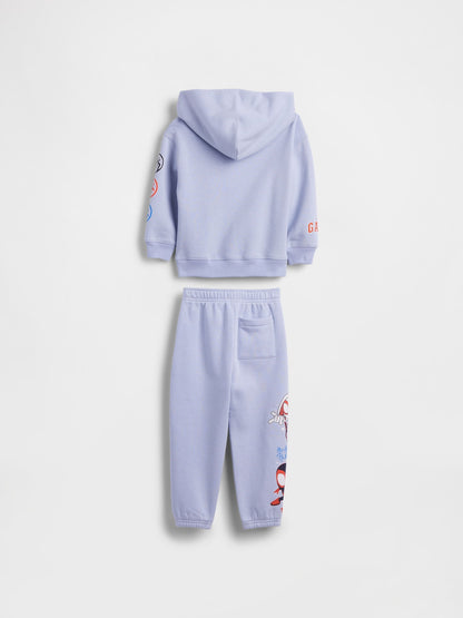 Açık Mavi Marvel Vintagesoft Sweatshirt Outfit Set
