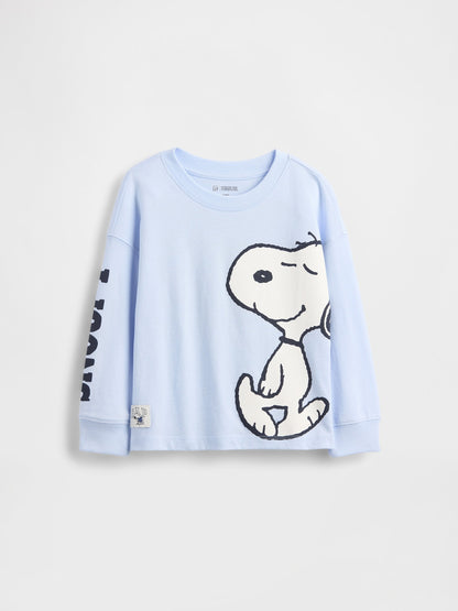 Açık Mavi Peanuts Grafik Baskılı T-shirt