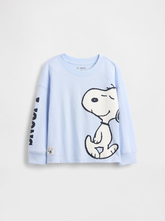 Açık Mavi Peanuts Grafik Baskılı T-shirt