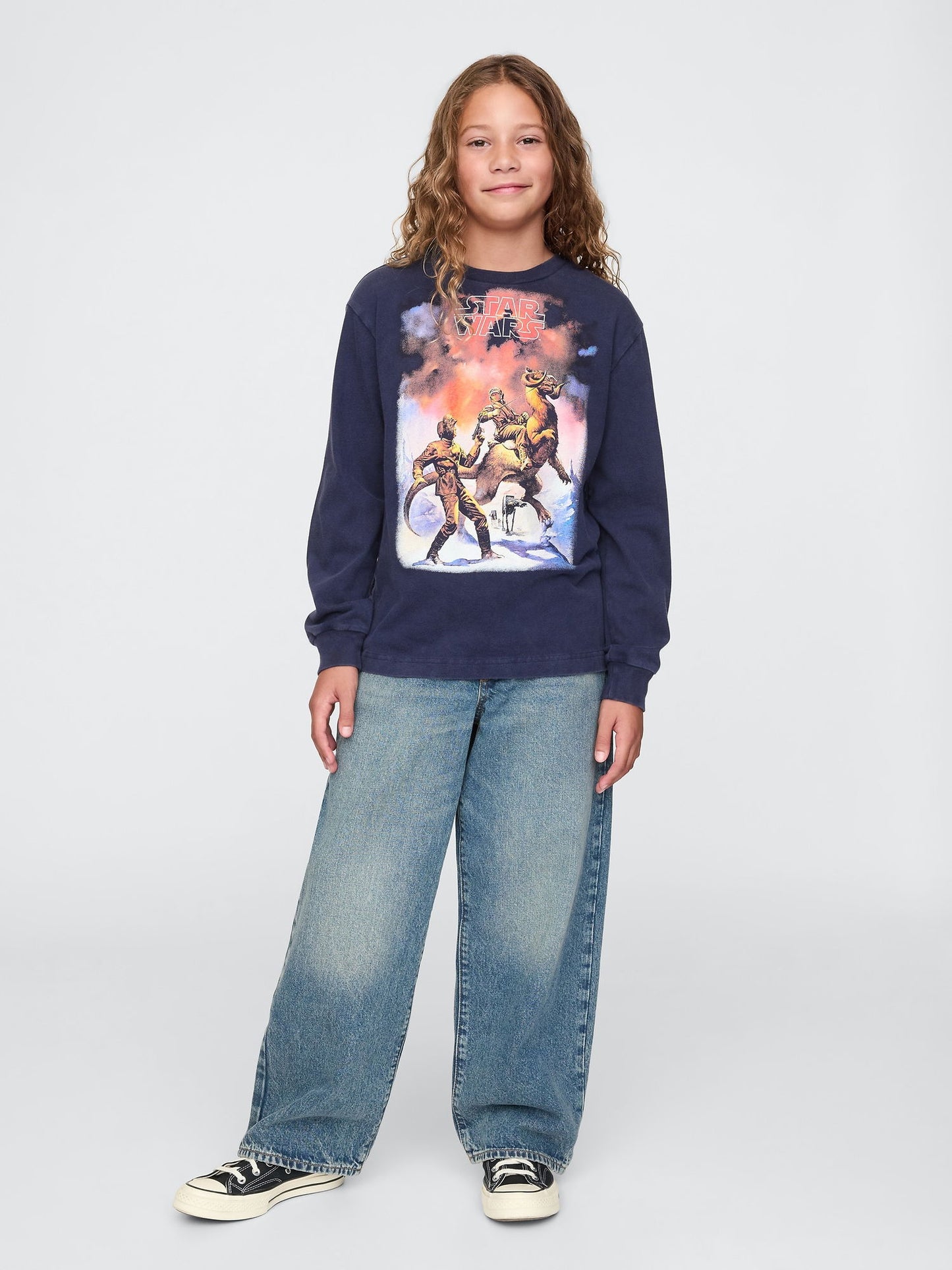 Lacivert Star Wars Grafik T-shirt