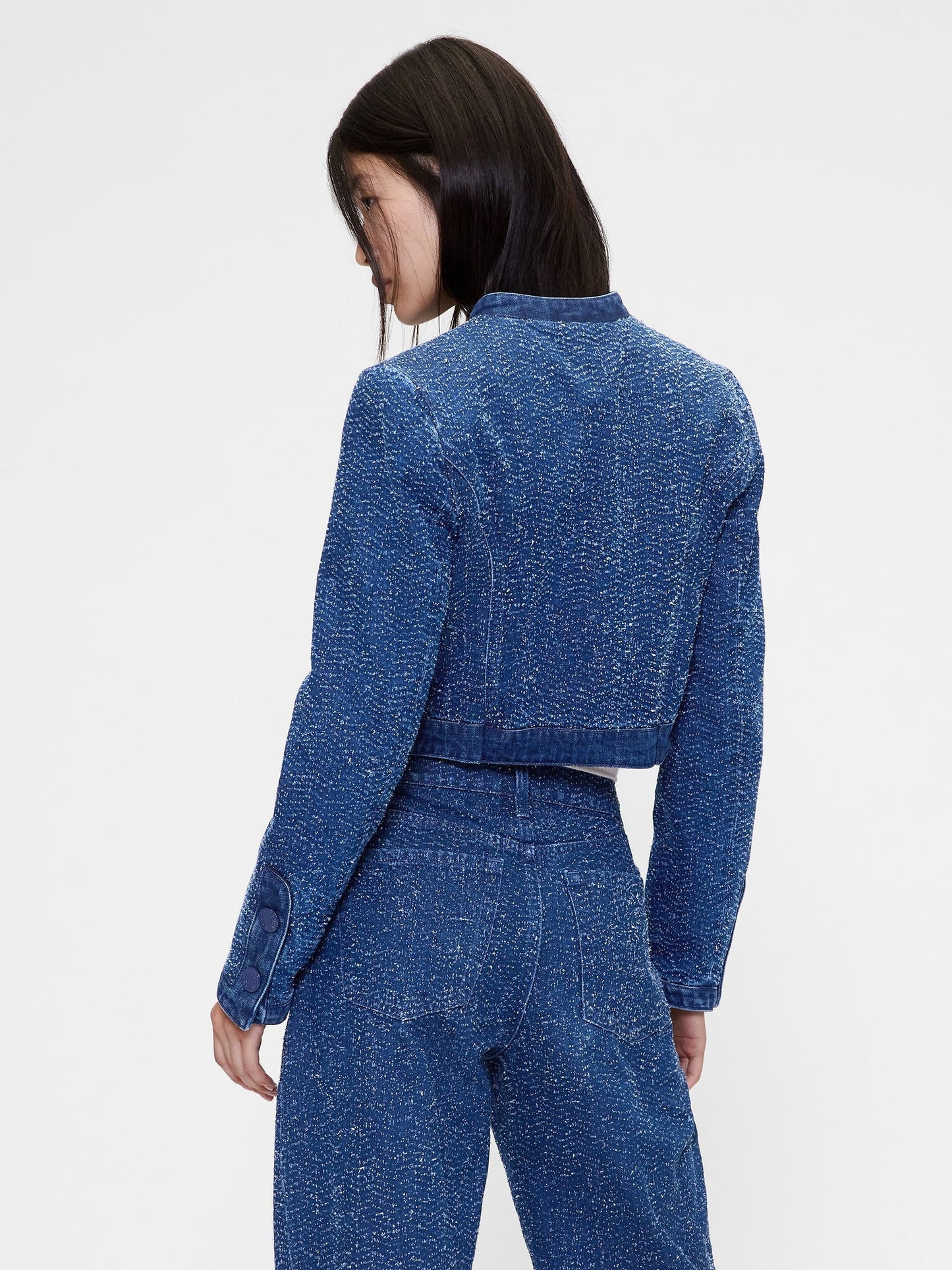 Mavi Gapstudio Denim Tweed Crop Ceket