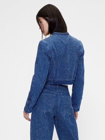 Mavi Gapstudio Denim Tweed Crop Ceket