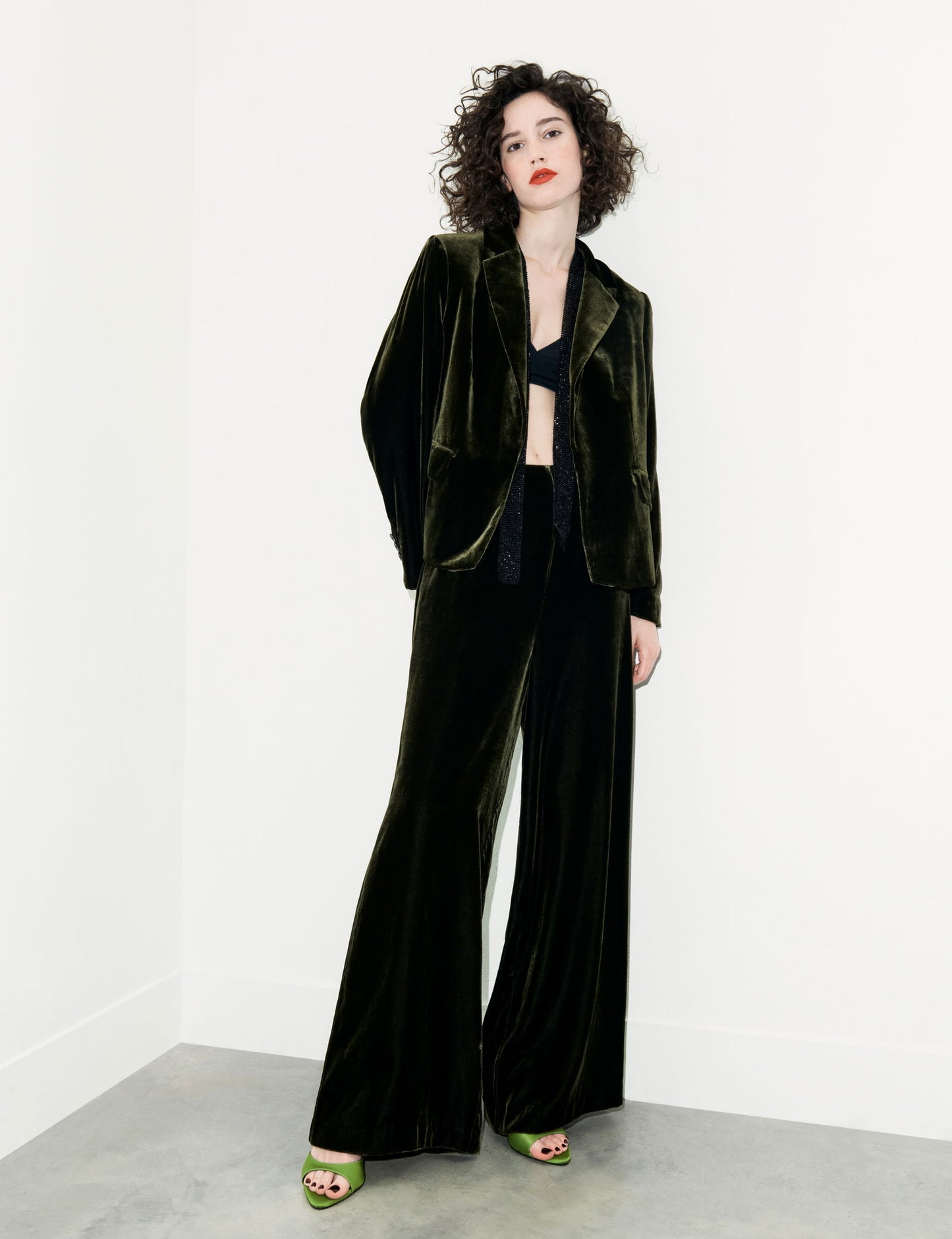 Kadife Wide Leg Pantolon