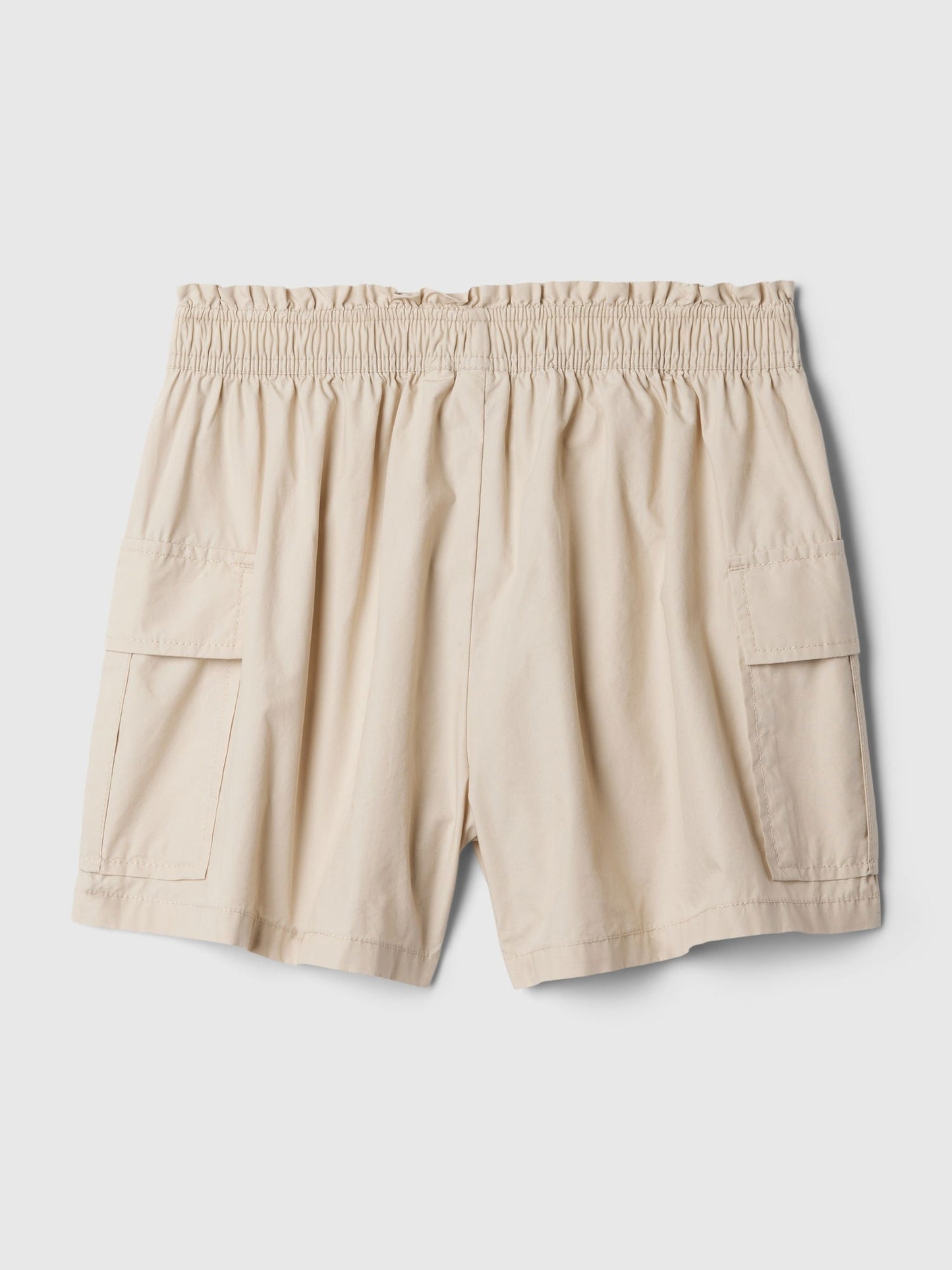 Bej Mid Rise Utility Kargo Şort