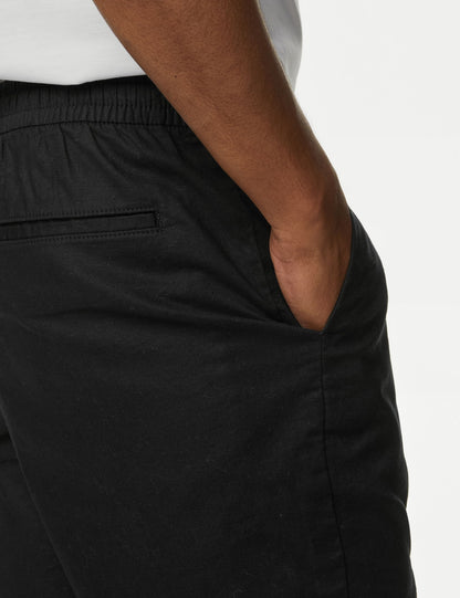 Regular Fit Keten Şort