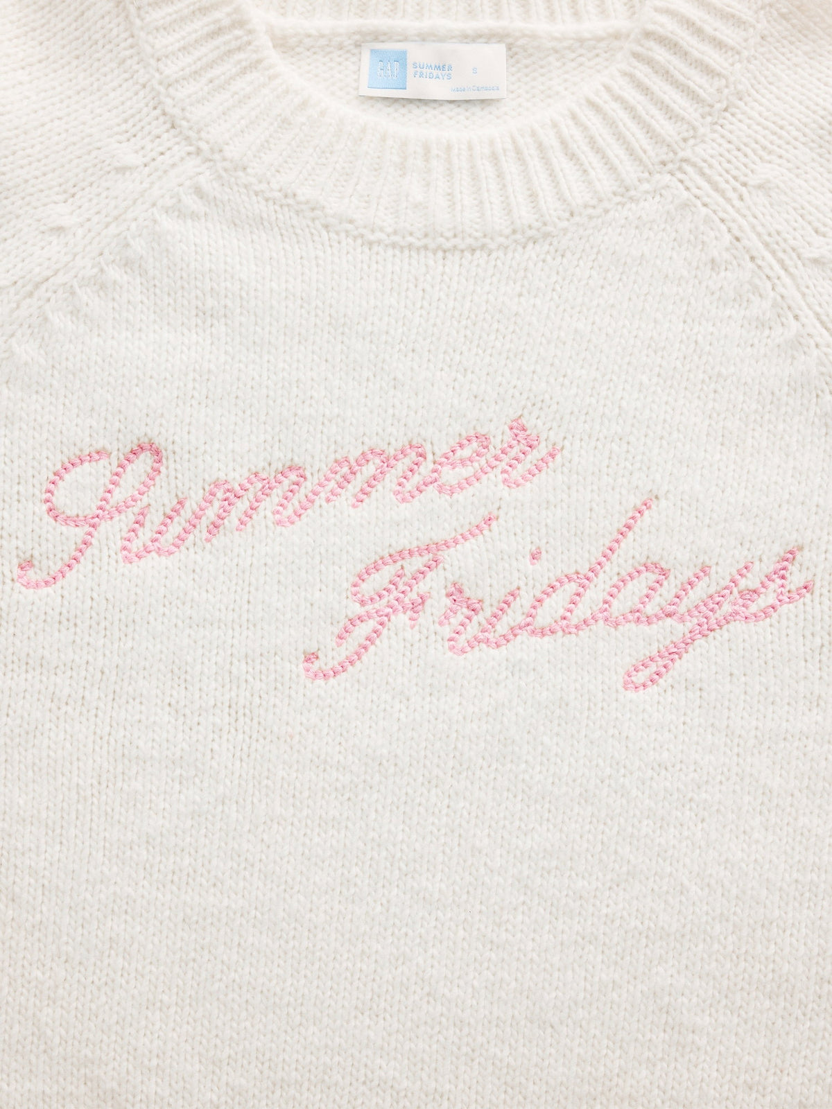 Kırık Beyaz Gap × Summer Fridays Oversized Logo Kazak