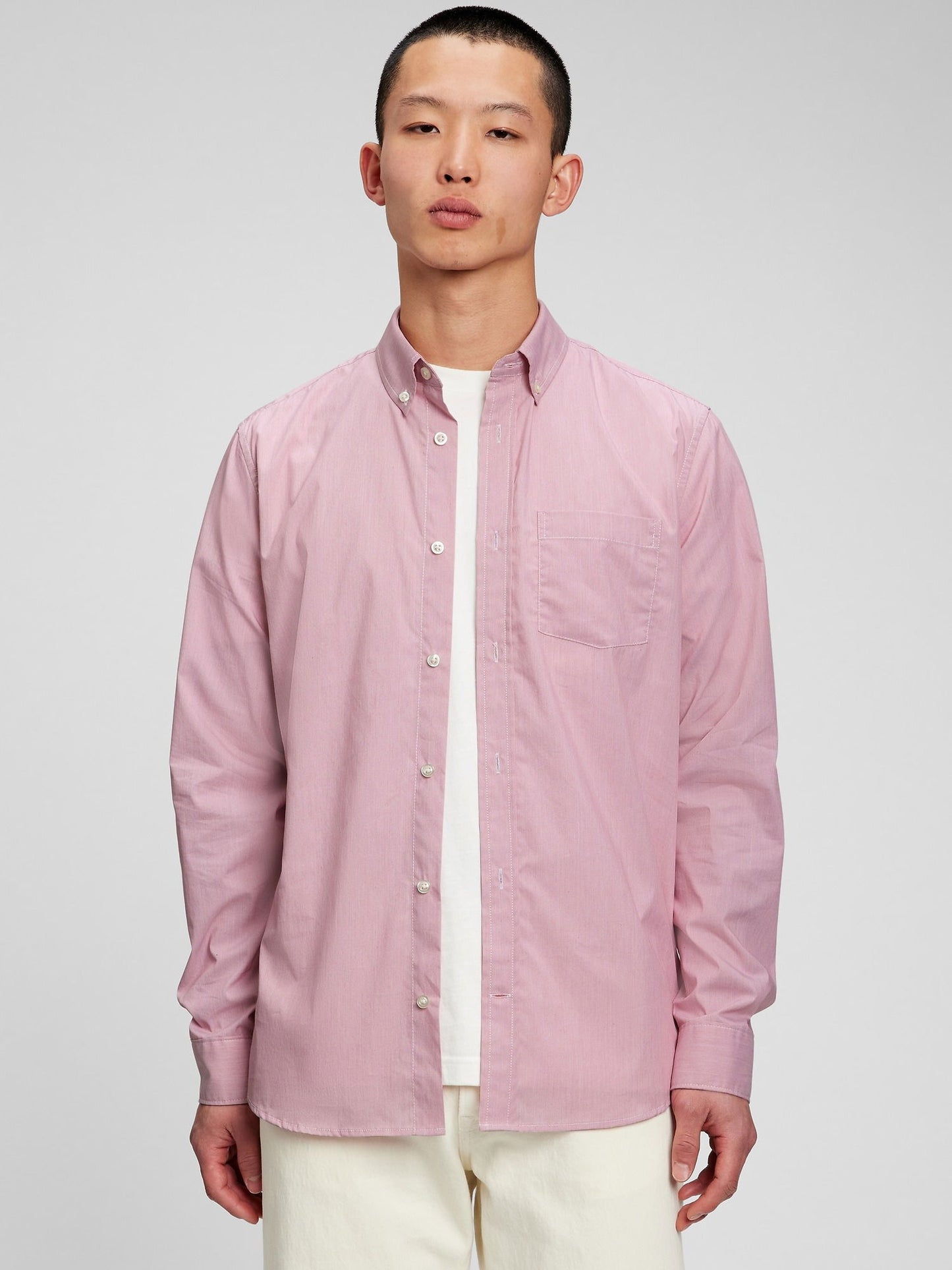 Pembe Eco Coolmax™ Standard Fit Poplin Gömlek