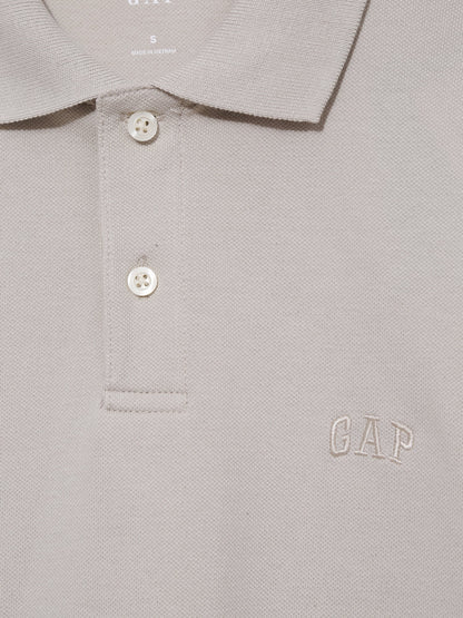 Açık Mavi Gap Logo Piqué Polo Yaka T-shirt