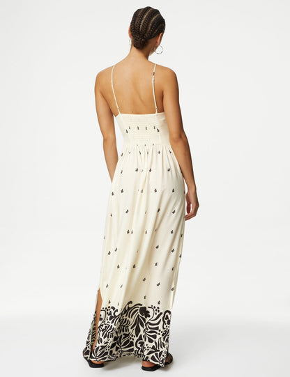 Halter Yaka Maxi Plaj Elbisesi
