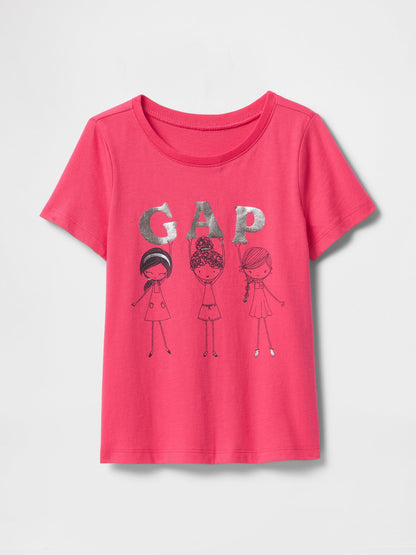 Pembe Grafik T-shirt