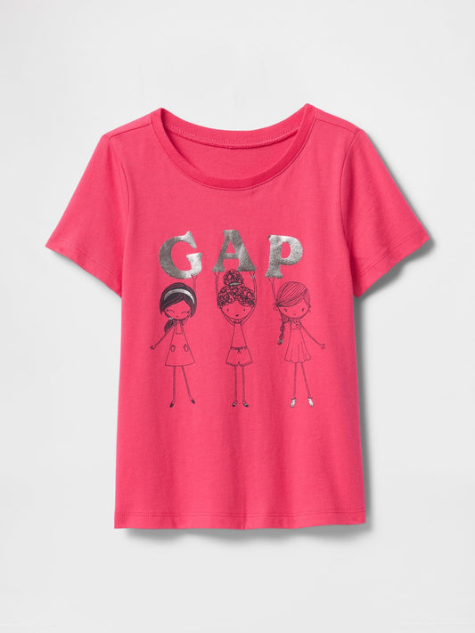 Pembe Grafik T-shirt