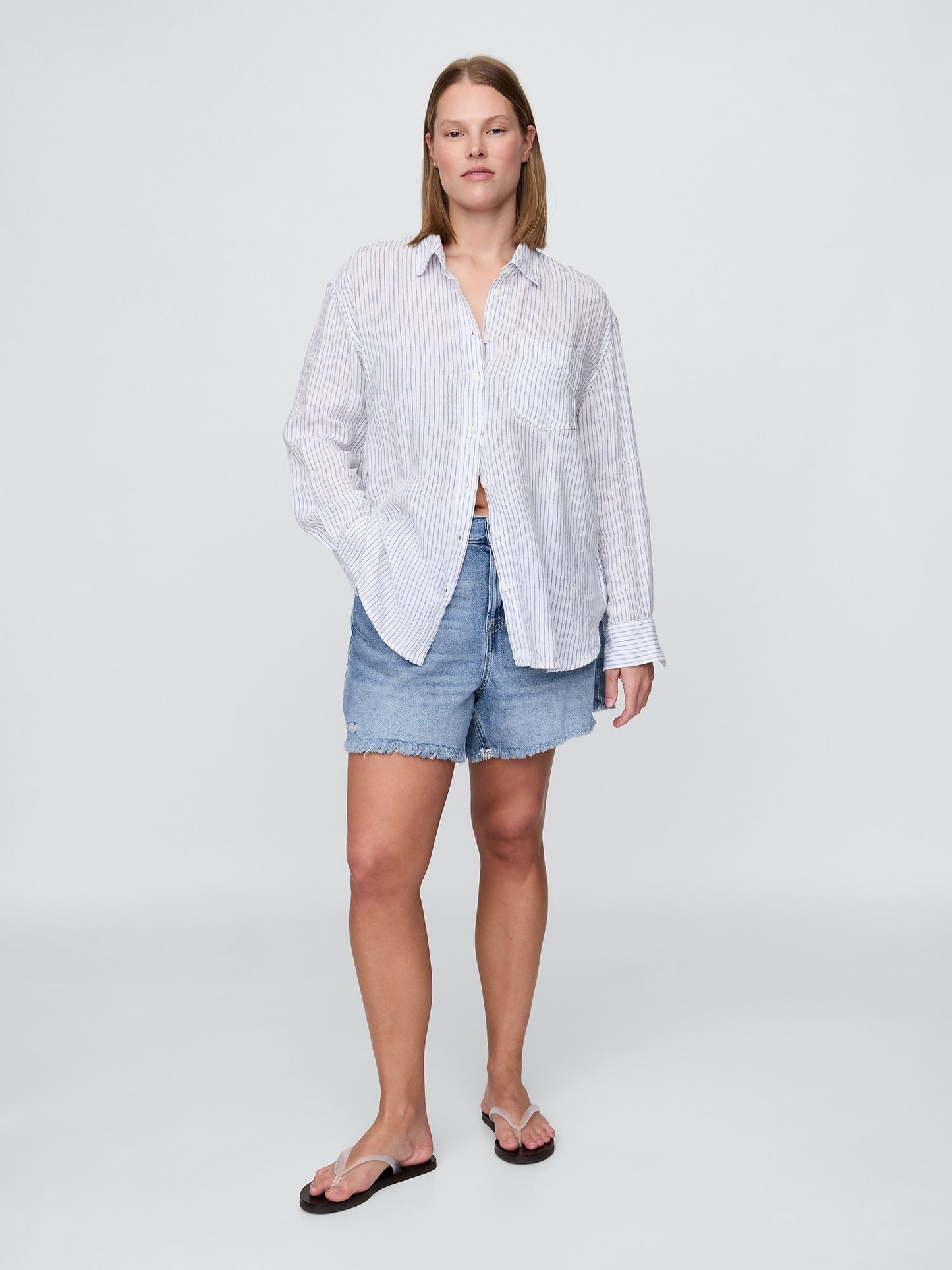 Açık Mavi 4 Mid Rise Ultrasoft Relaxed Şort