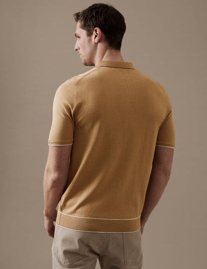 Regular Fit Polo Yaka Ipek Kazak