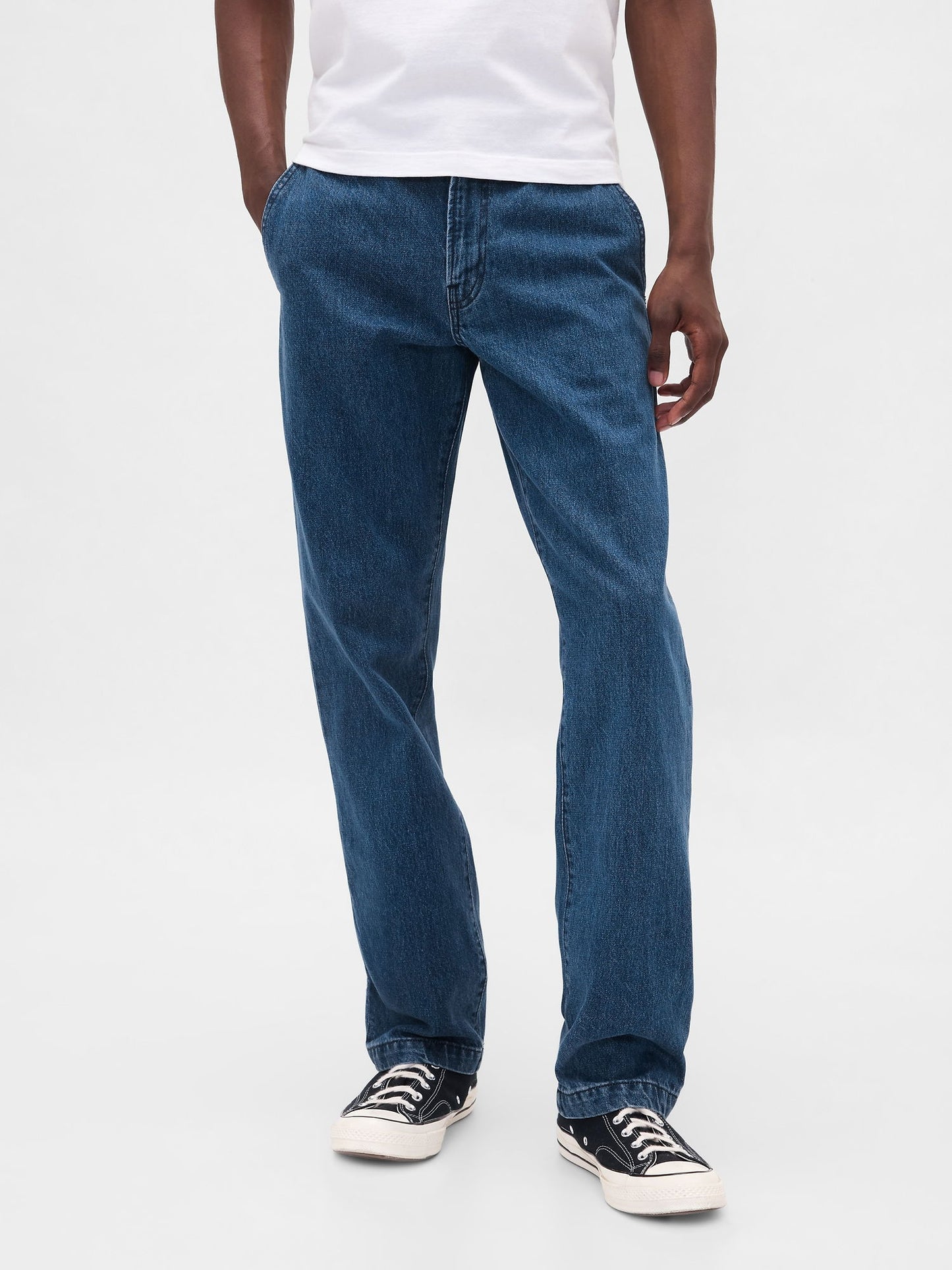 Koyu Mavi Relaxed Straight Pantolon Jean