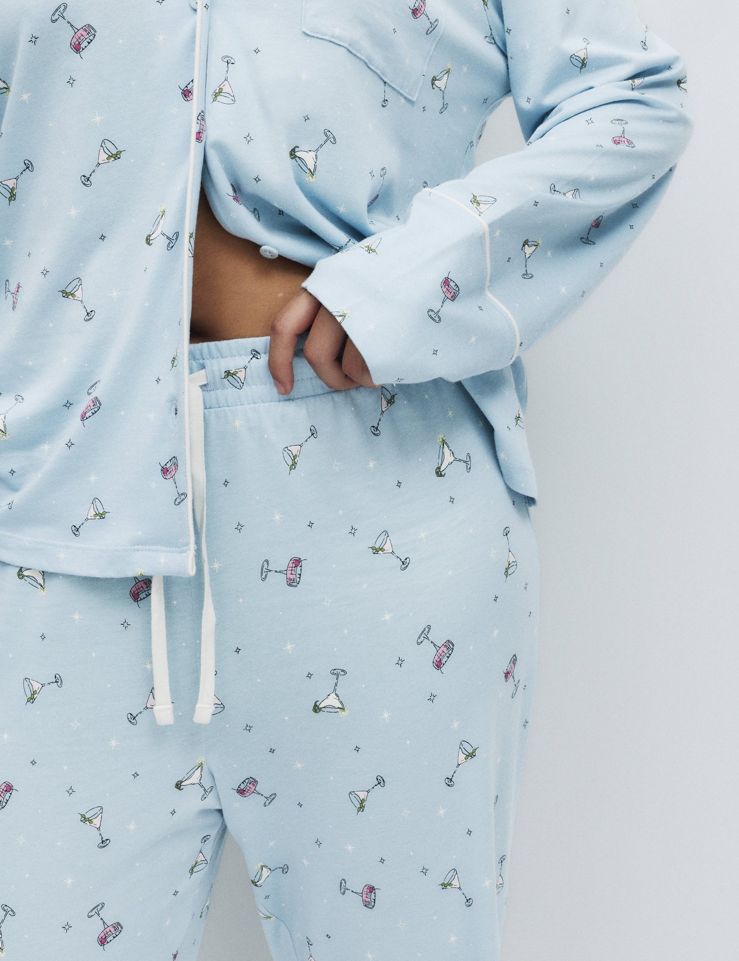 Pamuk-modal Baskılı Pijama Takımı