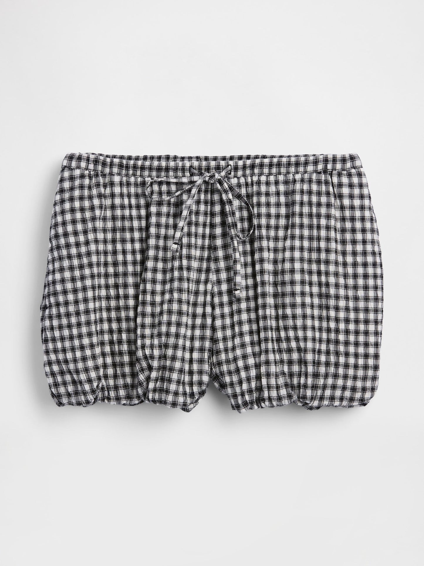 Siyah Gingham Easy Bubble Şort