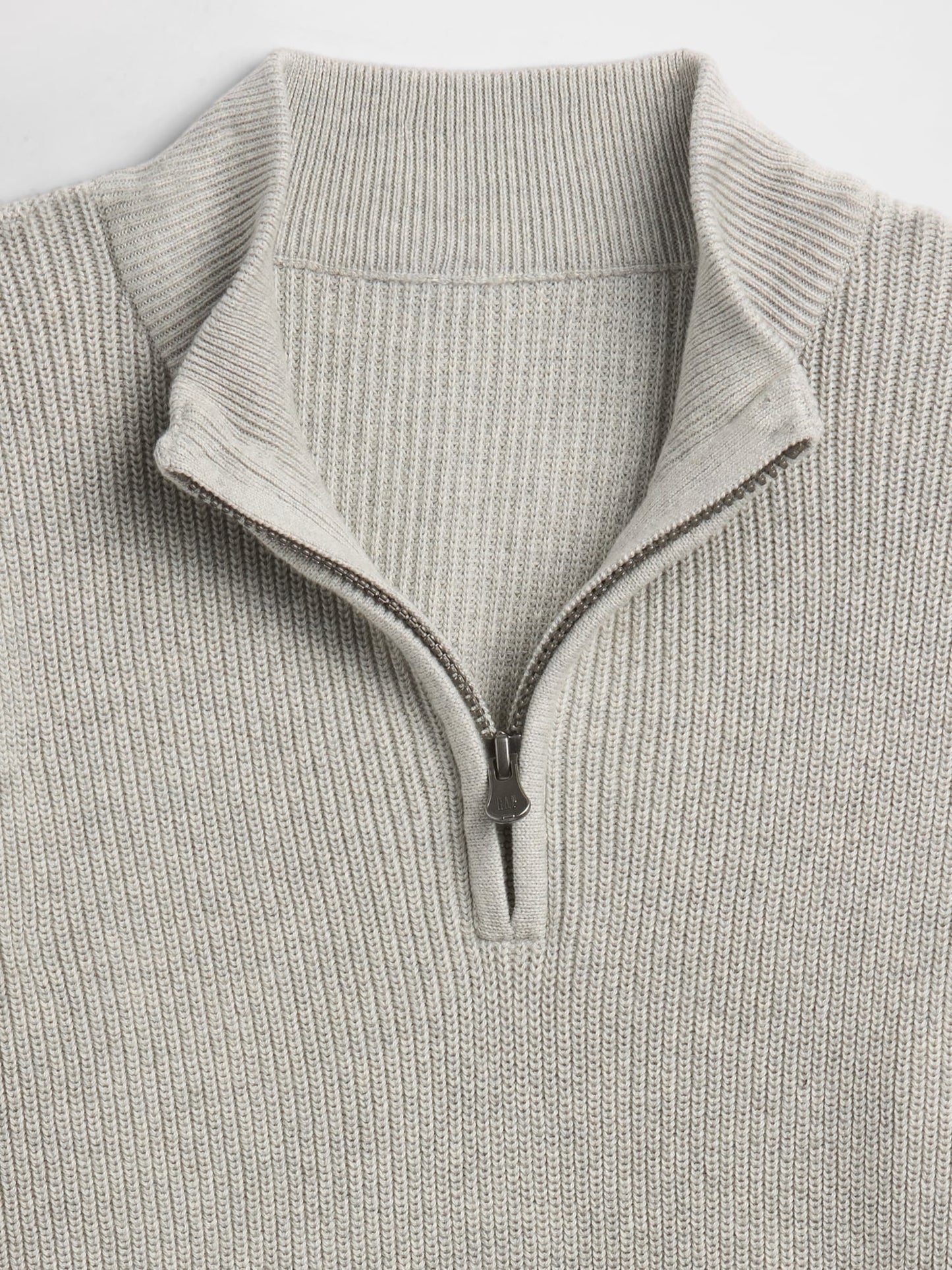 Gri Half-zip Mockneck Kazak