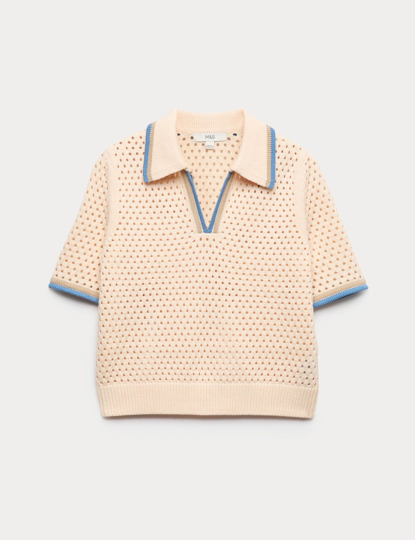 Pamuklu Polo Yaka Örme Üst