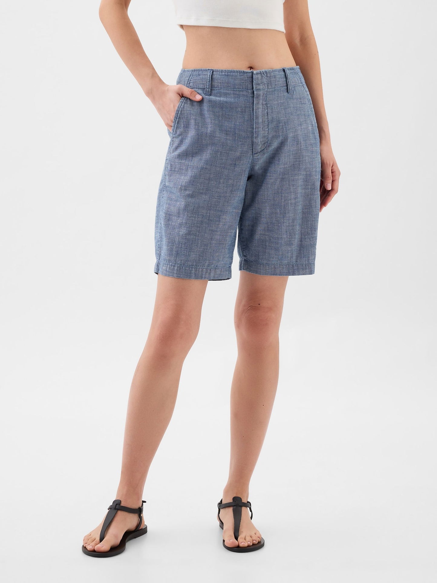 Mavi 9 Downtown Chambray Bermuda Şort