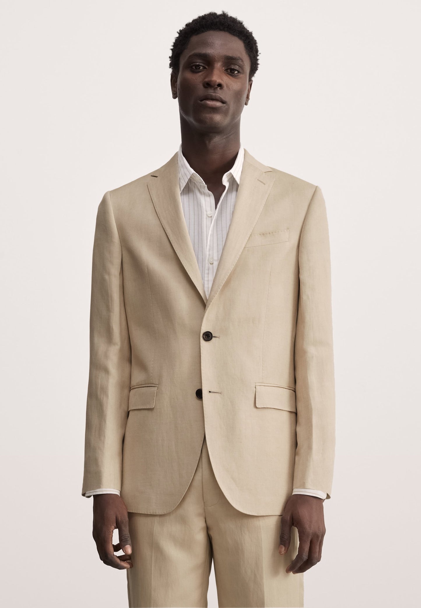 Tailored Fit Keten Ipek Ceket